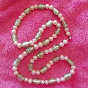 Handmade Cultured Pearl and Bead Necklace